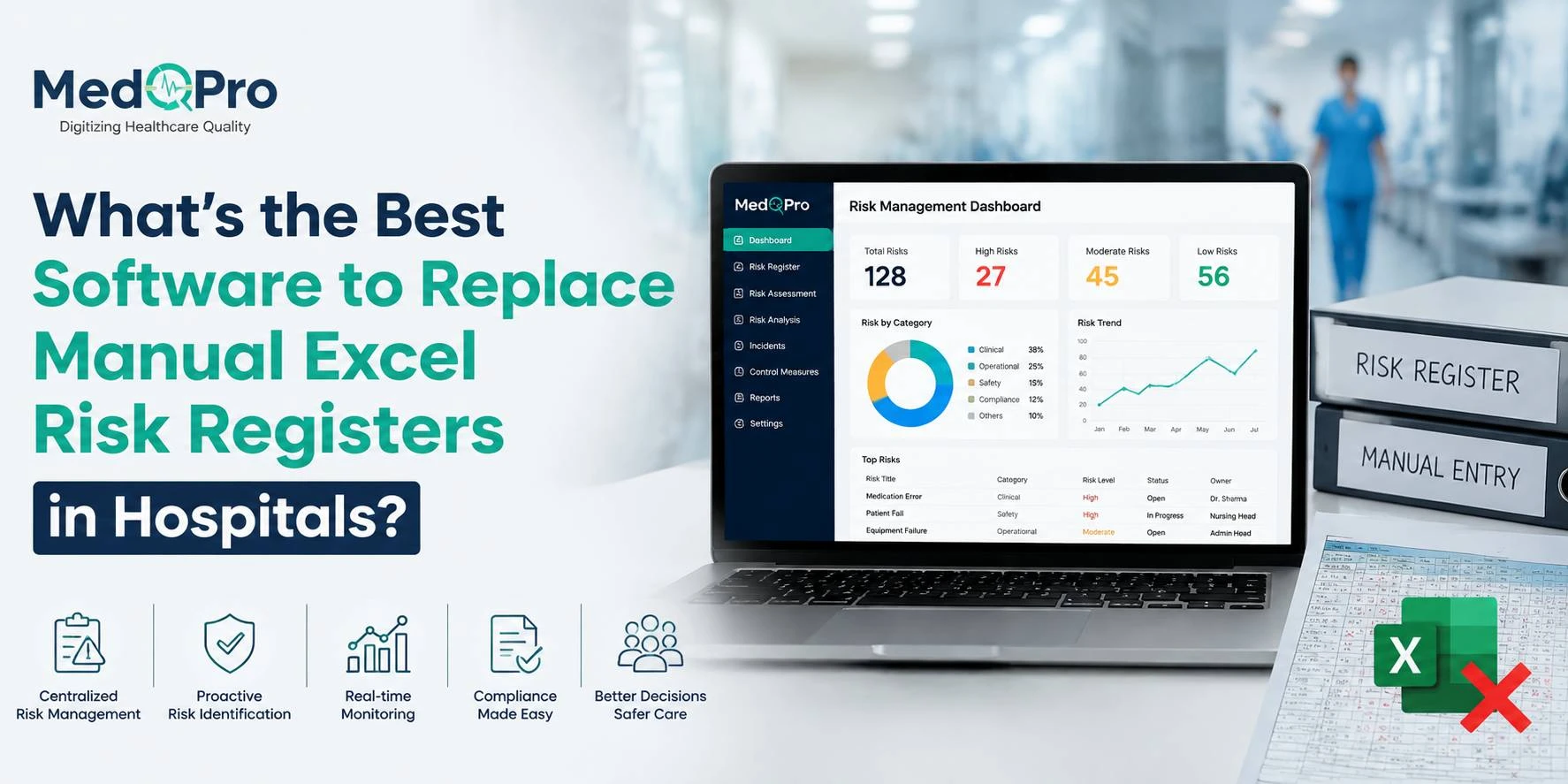 What’s the Best Software to Replace Manual Excel Risk Registers in Hospitals?